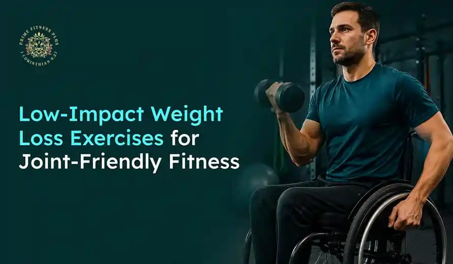A person performing low-impact exercises, focusing on joint-friendly movements for effective weight loss
